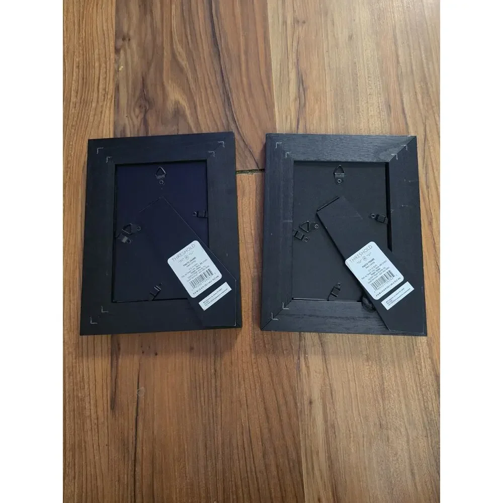 2 Threshold Photo Frame Picture 4x5 Black Textured